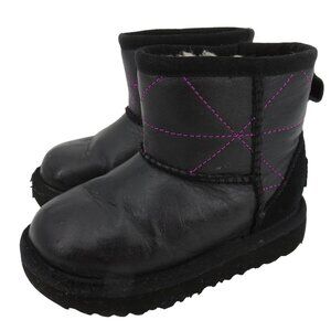 Ugg Toddler 7 US 6 UK 1167315T Kids Classic Mini Pearlized Boot Black Winter